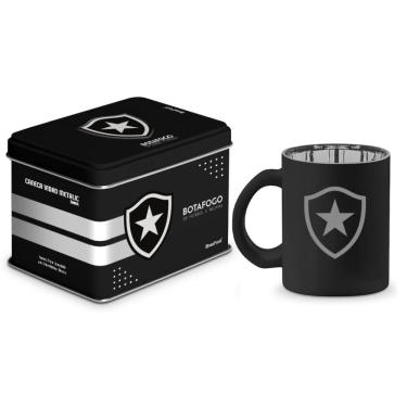 Imagem de Caneca de Vidro Diamond Metalic Lata - Botafogo - 300ml - Brasfoot 