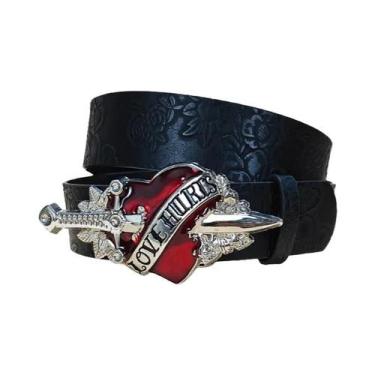 Imagem de Cinto De Couro Punk plus Size Com Caveira, Estilo Harajuku Gótico Y2K,