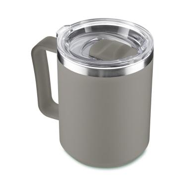 Imagem de Caneca Térmica Café 450ml Com Tampa Aço Inox Parede Dupla Cinza