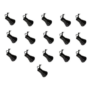 Imagem de Kit 16 Spot Trilho Perfilado Eletro calha Par20 Bulbo OL3