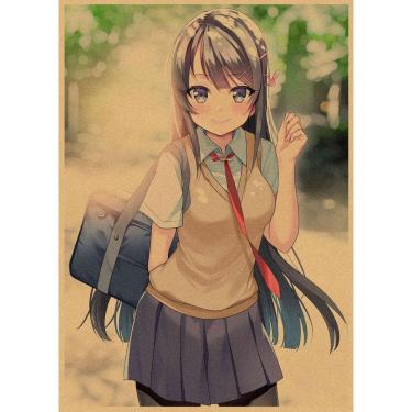 Imagem de Pôster pintando papel kraft retrô Bunny Girl Senpai Anime