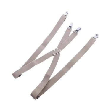 Imagem de Suspensórios Vintage De Poliéster Elástico 25 X 110cm Masculino Com 4 