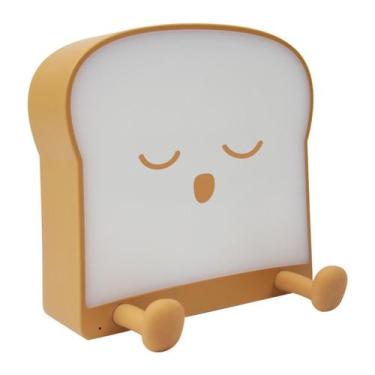 Imagem de Candeeiro de mesa LED USB Toast Pattern Night Light para quarto de cri