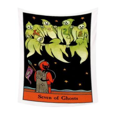 Imagem de Tapeçaria de parede Seven Of Ghosts 150x130cm de fibra de microtecido 