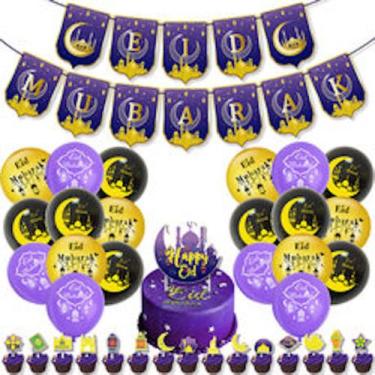 Imagem de Kit de balões EID MUBARAK: balões de látex para festas, 39 unidades co