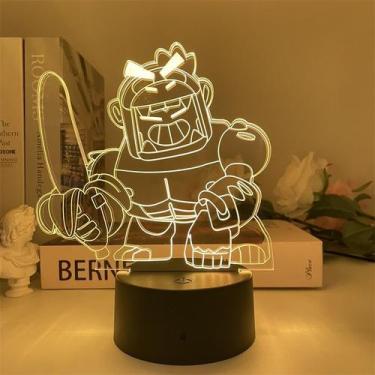 Imagem de Luz noturna LED 3D Brawls Stars Surges Golems Color Changing - yiweisa