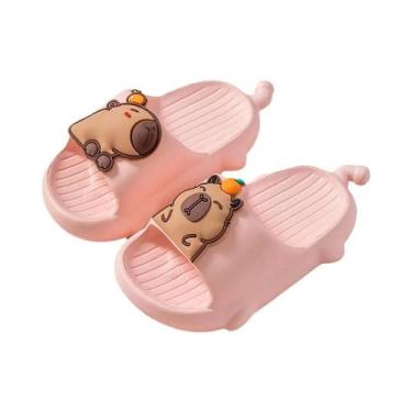 Imagem de Chinelos Leves Antiderrapantes De Capivara Para Meninos E Meninas, Par