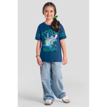Imagem de Camiseta infantil unissex copa do mundo com Stitch Brandili