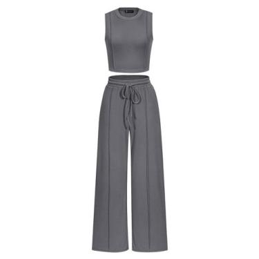 Imagem de Conjunto Coordenado PRETTYGARDEN Verão 2 Peças Cinza P