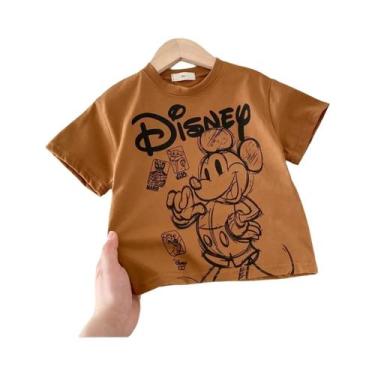 Imagem de Camiseta Infantil De Desenho Animado Da Disney, Verão 2024, Moda Solta