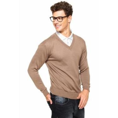 Imagem de Suéter Officina do Tricô Decote V Masculino-Masculino
