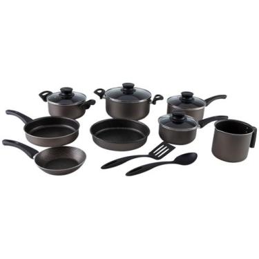Imagem de Jogo de Panelas Tramontina Antiaderente Alumínio Grafite 10 Peças Pari