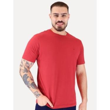 Imagem de Camiseta Aramis Masculina Basic Lisa Dark Logo Vermelha-Masculino