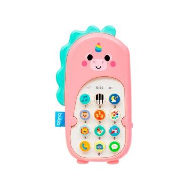 Imagem de Brinquedo Educativo Phone Zoo Bilíngue Buba, Rosa, Unicórnio