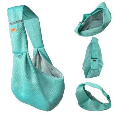 Imagem de Bolsa Canguru Transporte Cachorro Gato Pet Animal Malha Respiravel Tira de Ombro Tecido Confortavel Resistente