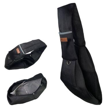 Imagem de Bolsa de Transporte Canguru Gato Cao Animal Malha Respiravel Tira de Ombro Tecido Resistente Confortavel