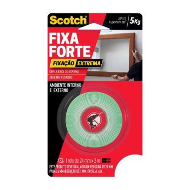 Imagem de Fita Adesiva Dupla Face Scotch 3M 5kg Fixa Forte 24mmx2m