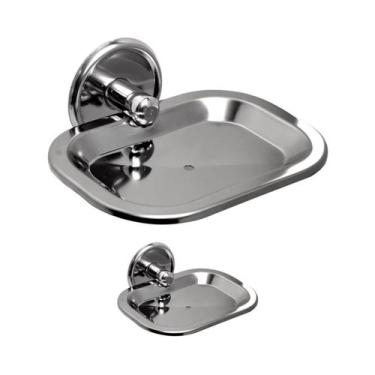 Imagem de Kit 2 Saboneteira Chroma Cromada Steel - Steel Design