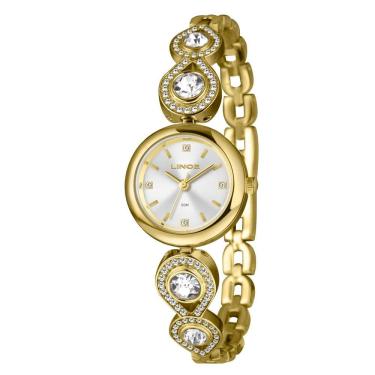 Imagem de Relógio Lince Feminino Ref: Lrgm069l25 S1kx Bracelete Dourado