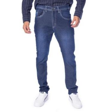 Imagem de Calça Jeans Masculina The Cove Reta Frisos Azul Escuro-Masculino