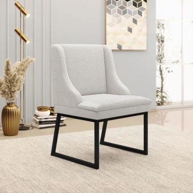 Imagem de Cadeira Sala de Jantar Industrial Preto Liz Bouclê D03 - D'Rossi - D R