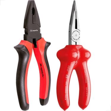 Imagem de Kit Alicate Universal 8 Pol Mtx + Alicate de Bico Meia Cana 6 Pol Tramontina Pro