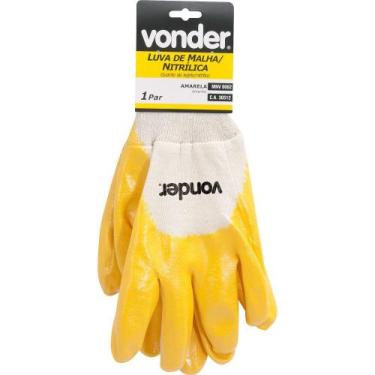 Imagem de Luva Malha Revestida Xg Palma Nitrílica Amarelo Ca30512 - Vo - Vonder