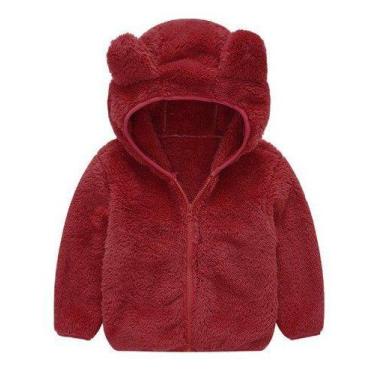 Imagem de Jaqueta Infantil Menino Urso Inverno Fleece Plush Inverno - anjo da ma