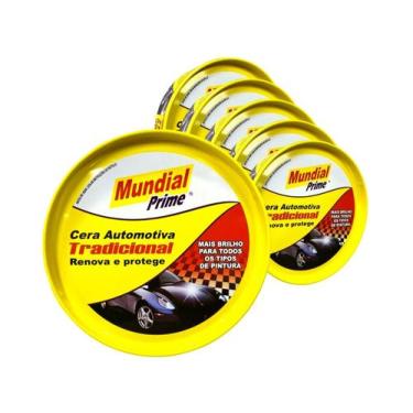 Imagem de Kit 6 Cera Automotiva Tradicional Renova e Protege Mundial Prime 200G