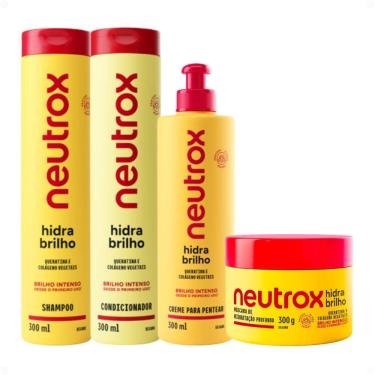 Imagem de Kit Neutrox Hidra Brilho: Shampoo, Condicionador 300ml, Máscara 300g e Creme Para Pente...