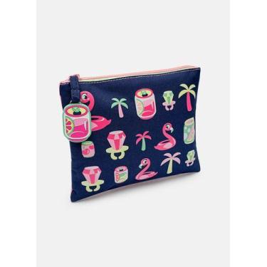 Imagem de Necessaire Pequena Puket Fun De Leve Azul Marinho