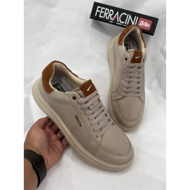 Imagem de Sapatenis Original Ferracini em Couro, Creme, 41
