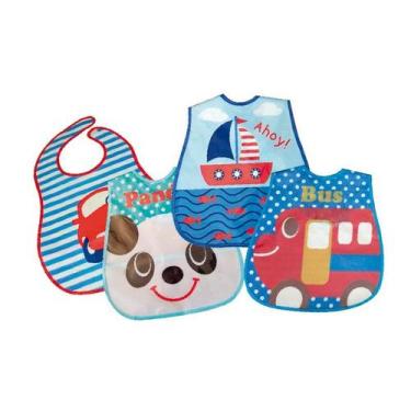 Imagem de Babador Impermeável Infantil Com Estampas Sortidas - Pais e Filhos, Az