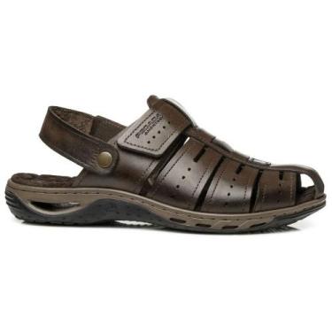Imagem de Sandália Masculina Couro Cravo Pegada 131676-02, 40