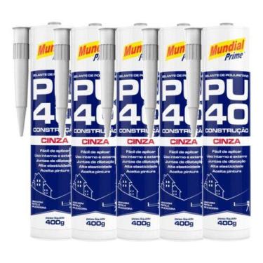 Imagem de Kit 5 Selante Pu40 Aeroflex Cinza 400g
