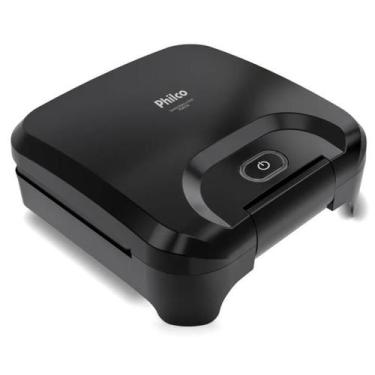 Imagem de Sanduicheira Grill 750W Philco 2X1 Antiaderente Preta 220V, 220V