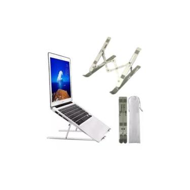 Imagem de Suporte notebook em aluminio articulado dobravel ergonomico antiderrap