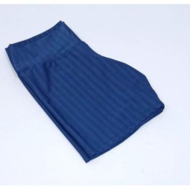 Imagem de Shorts 3d cintura alta cirre academia - GOOD LIFE, G=42/44, Azul marin