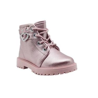 Imagem de Bota Infantil Bebê Menina Coturno Cano Baixo Molekinha 2126526, Rosa v