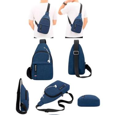Imagem de Pochete Bolsa Bolsinha Transversal Moto com Saida para Fone - Lelong, 