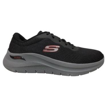 Imagem de Tênis skechers arch fit 2.0 masculino 232700, Preto, Vermelho, 43