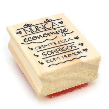Imagem de Carimbo Arte Fácil Nunca Economize Gentileza CA-829 - 4,5x5,6cm