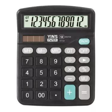 Imagem de Calculadora De Mesa Escritório Escolar Comercial 12 Dígitos - yins pap