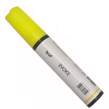 Imagem de Giz Líquido 15mm Brw Singular Ponta Grossa para Lousa Quadro Vidro 01 Unidade Amarelo