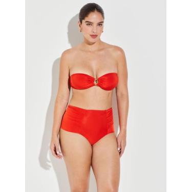 Imagem de Biquini Hot Panty Cintura Alta Drapeado Exclusivo Liz 17822, P, Sol vi