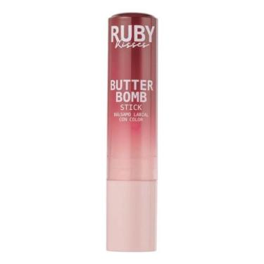 Imagem de Gloss em bastão stick butter bomb merlot ruby kisses - KISS NEW YORK