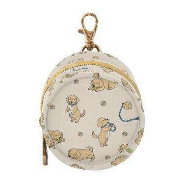 Imagem de Porta-chupeta J JOYSAY com estampa de Golden Retriever e presilha