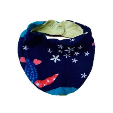 Imagem de Babador Bandana Bebê Azul Baleia - Malwee