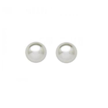 Imagem de Brinco Pérola Grande Banhado a Ródio Branco - 1 cm - VIDIÈ