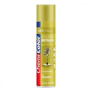 Imagem de Spray Chemicolor Metalico Ouro 400Ml/235G. - BASTON CHEMICOLOR